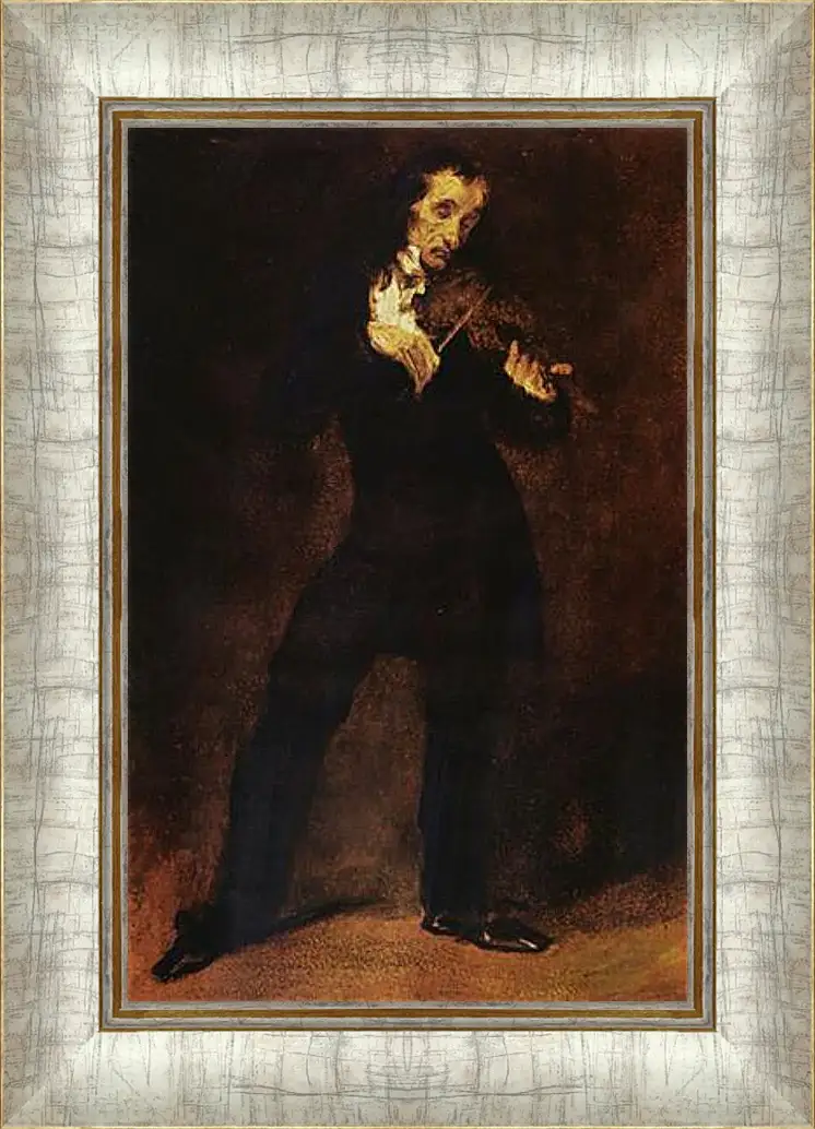 Картина в раме - Portrait Of Paganini. Эжен Делакруа