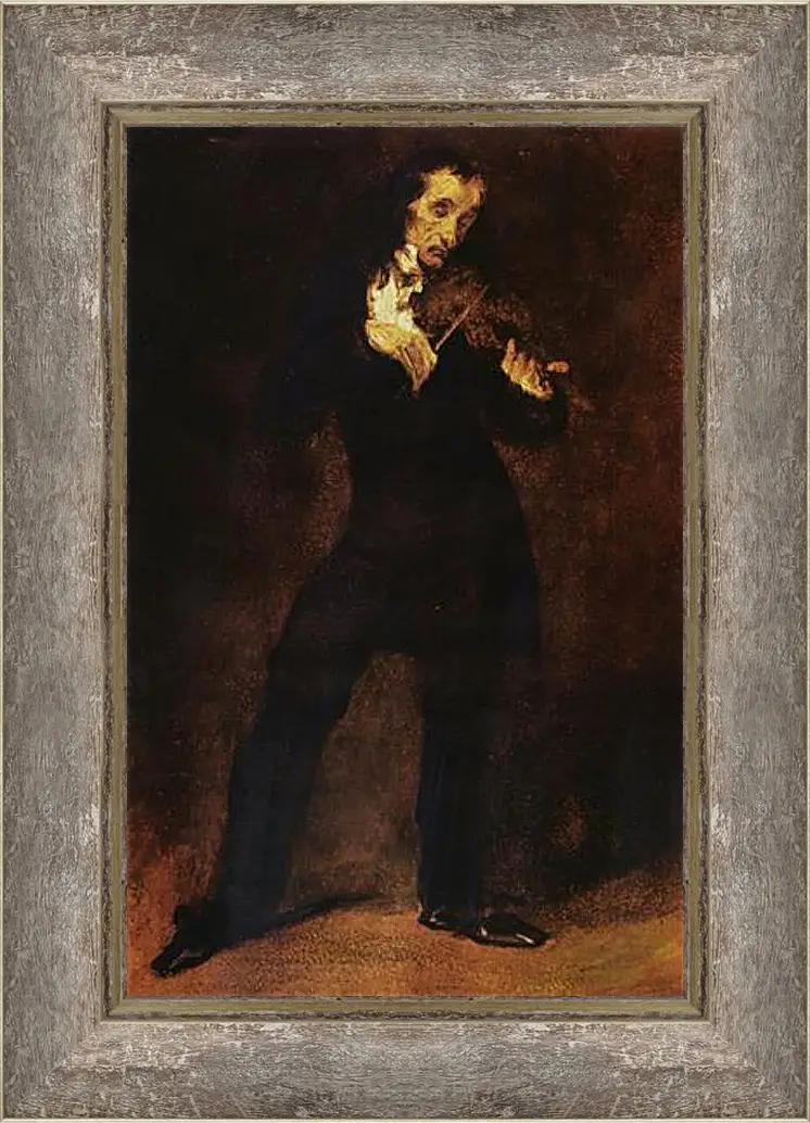 Картина в раме - Portrait Of Paganini. Эжен Делакруа