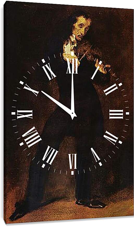Часы картина - Portrait Of Paganini. Эжен Делакруа