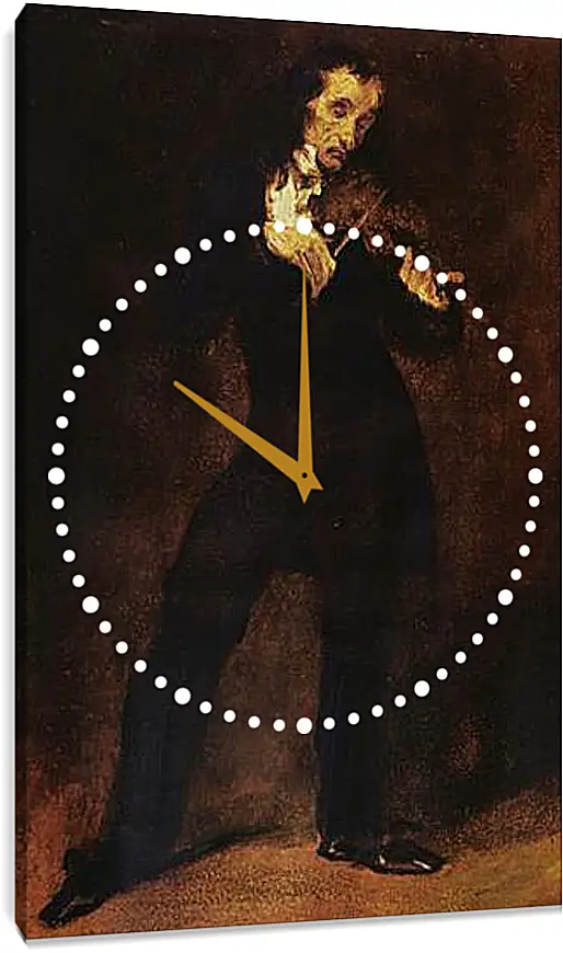 Часы картина - Portrait Of Paganini. Эжен Делакруа