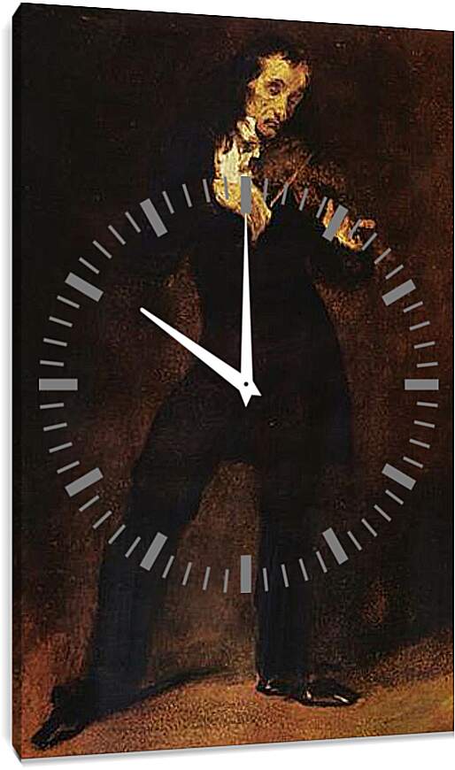 Часы картина - Portrait Of Paganini. Эжен Делакруа