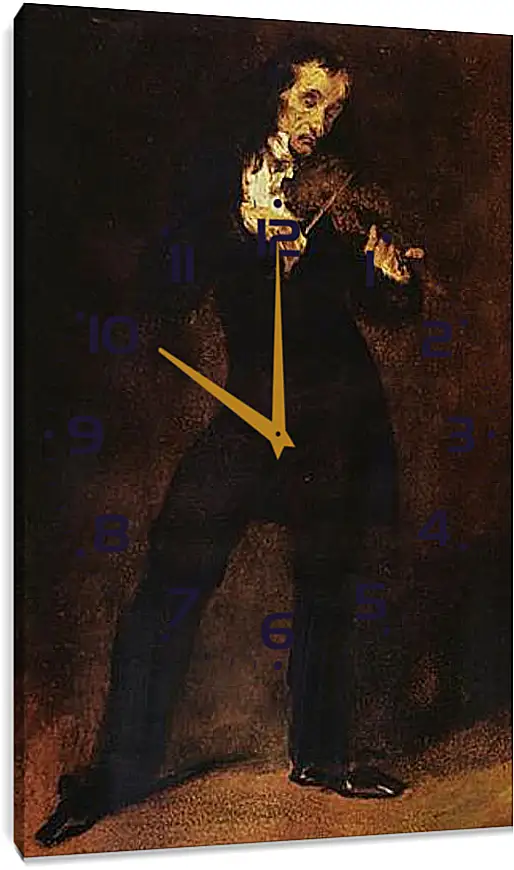 Часы картина - Portrait Of Paganini. Эжен Делакруа