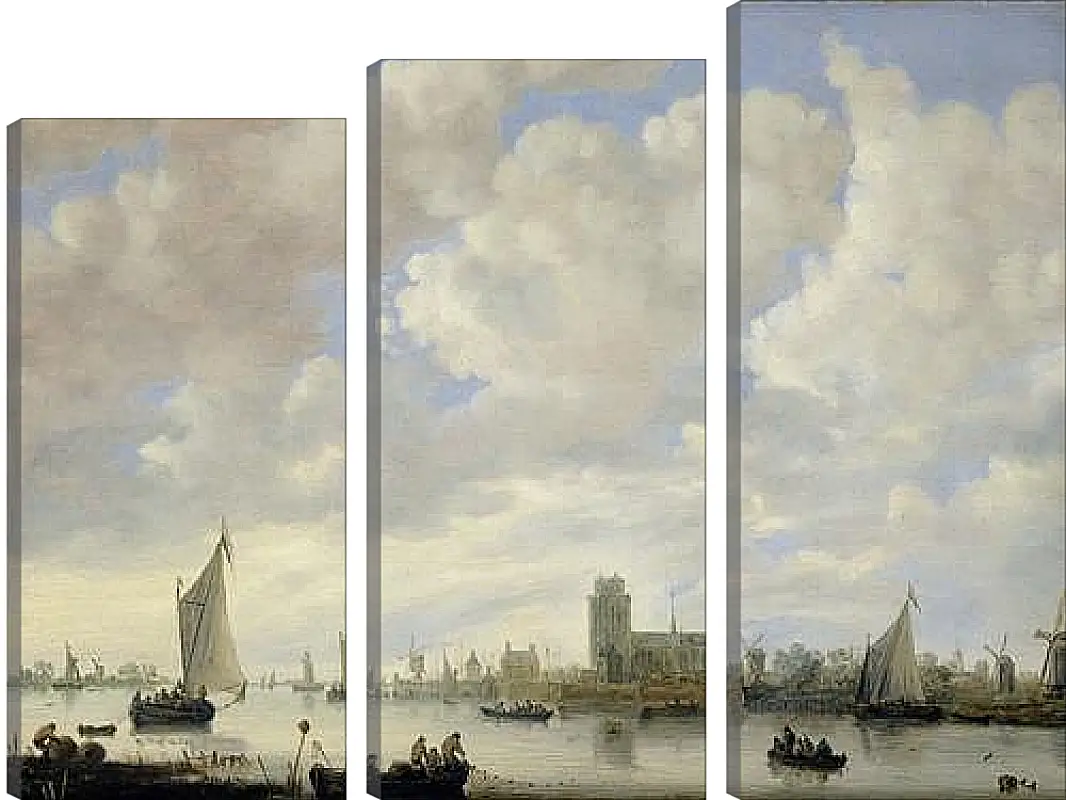 Модульная картина - View of the Merwede off Dordrecht. Ян ван Гойен