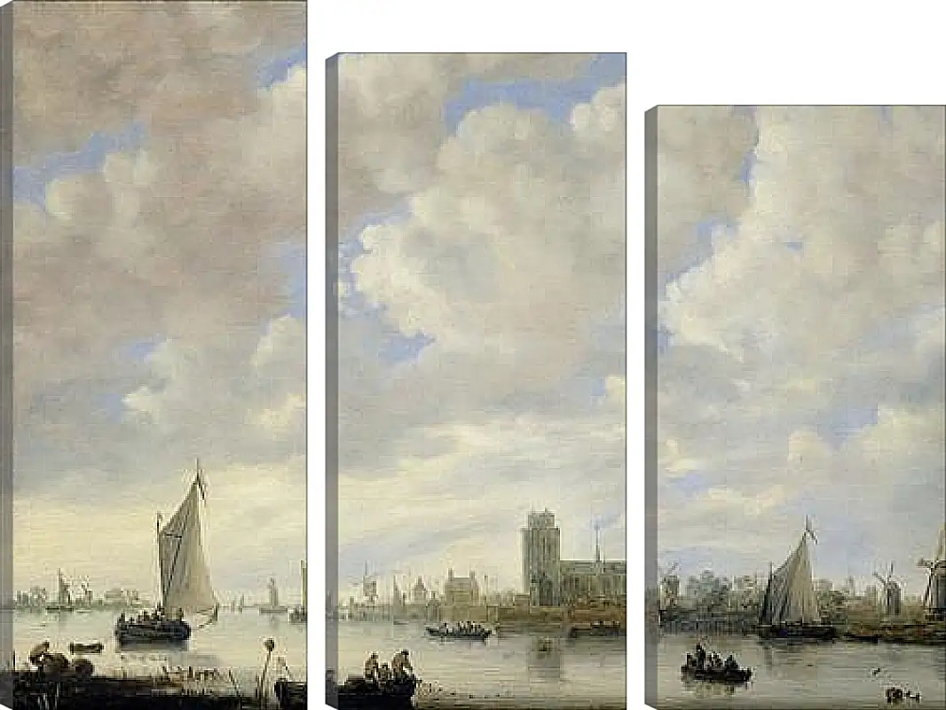 Модульная картина - View of the Merwede off Dordrecht. Ян ван Гойен