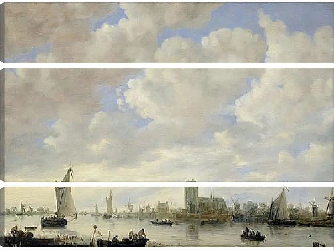 Модульная картина - View of the Merwede off Dordrecht. Ян ван Гойен