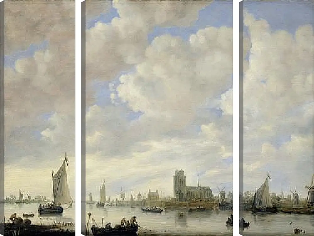 Модульная картина - View of the Merwede off Dordrecht. Ян ван Гойен