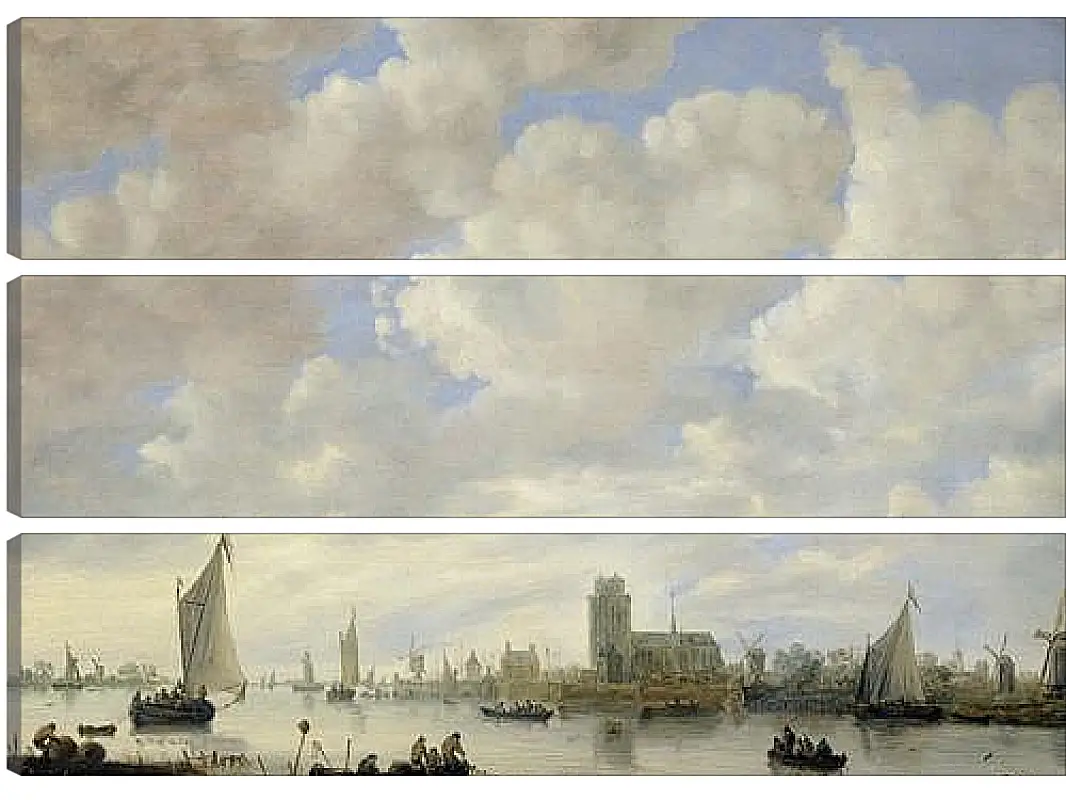 Модульная картина - View of the Merwede off Dordrecht. Ян ван Гойен