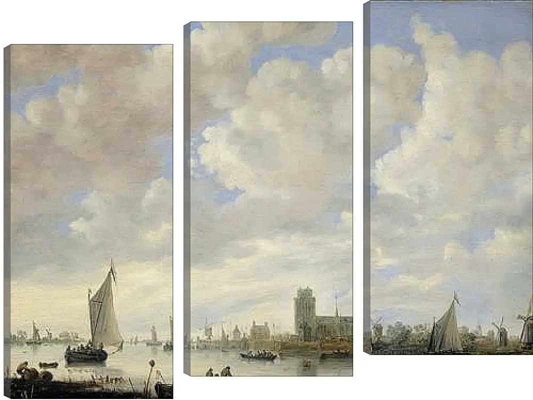 Модульная картина - View of the Merwede off Dordrecht. Ян ван Гойен