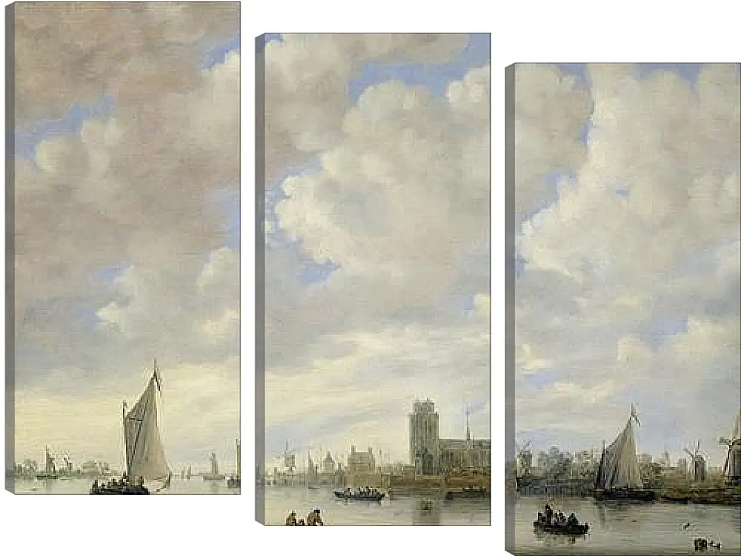 Модульная картина - View of the Merwede off Dordrecht. Ян ван Гойен