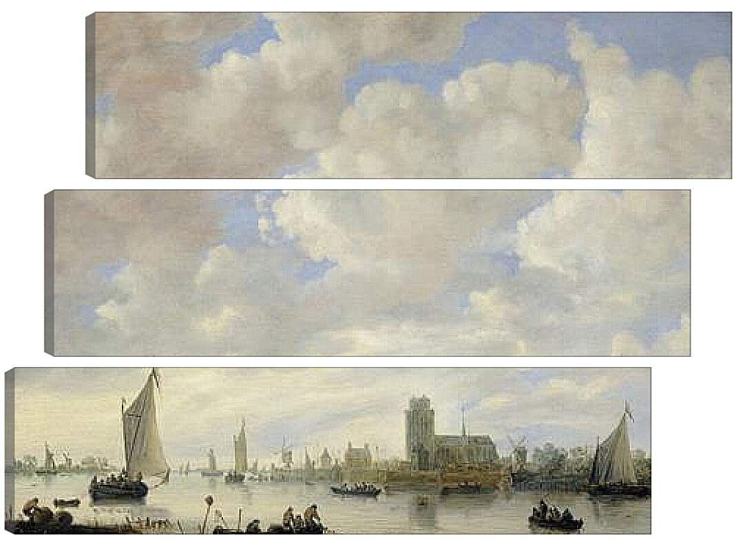 Модульная картина - View of the Merwede off Dordrecht. Ян ван Гойен