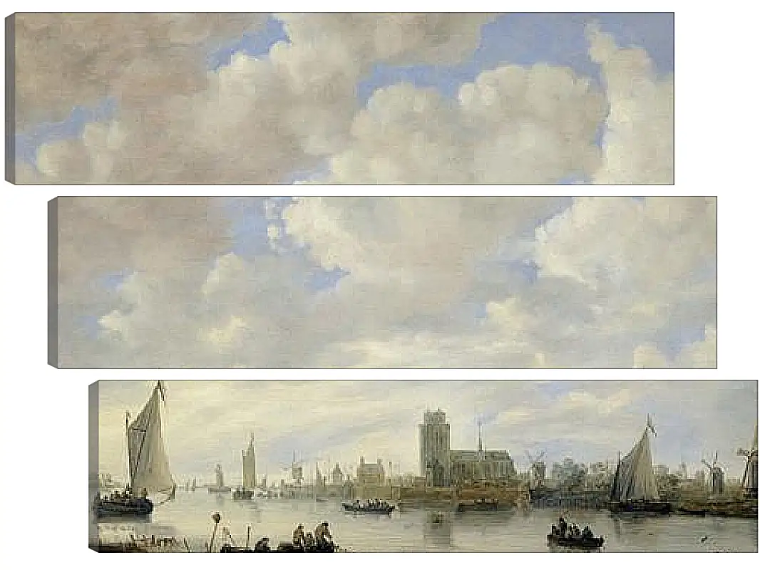 Модульная картина - View of the Merwede off Dordrecht. Ян ван Гойен