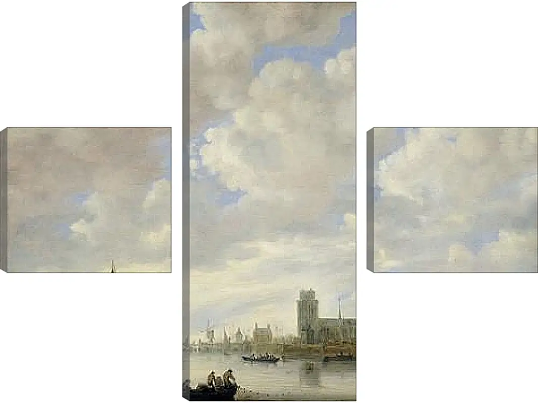 Модульная картина - View of the Merwede off Dordrecht. Ян ван Гойен