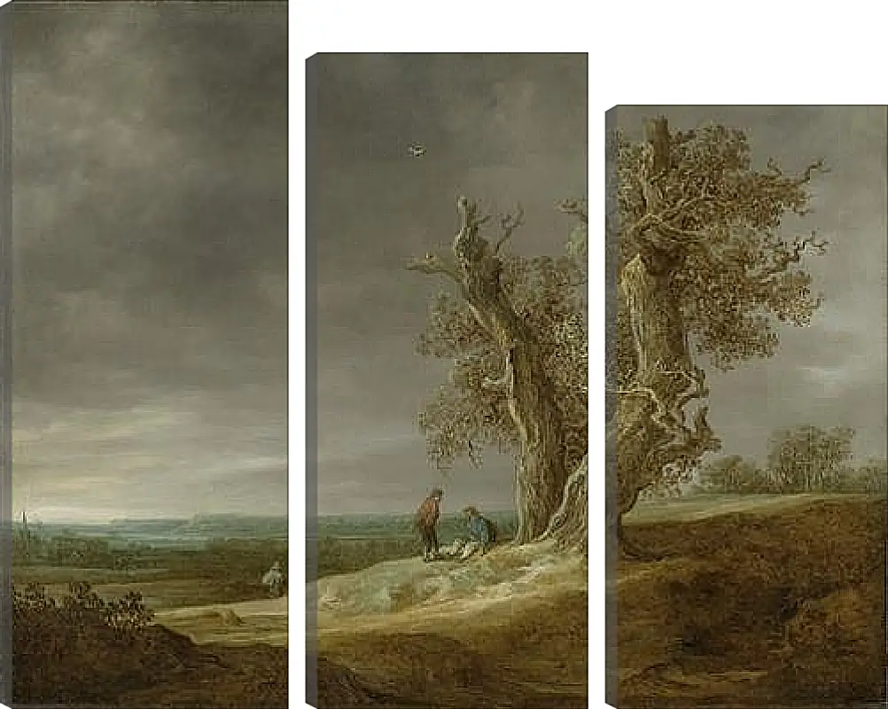 Модульная картина - Landscape with two oaks. Ян ван Гойен