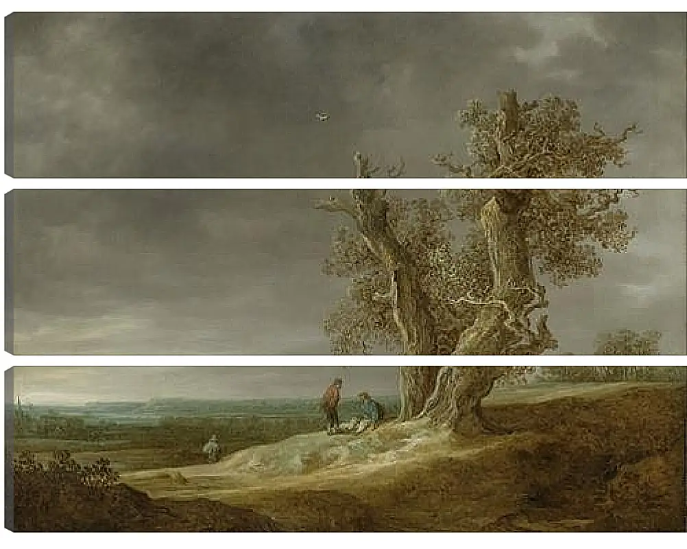 Модульная картина - Landscape with two oaks. Ян ван Гойен