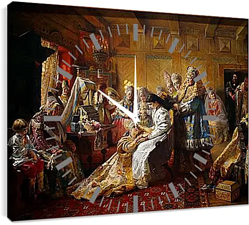 Часы картина - Под венец. Маковский Константин