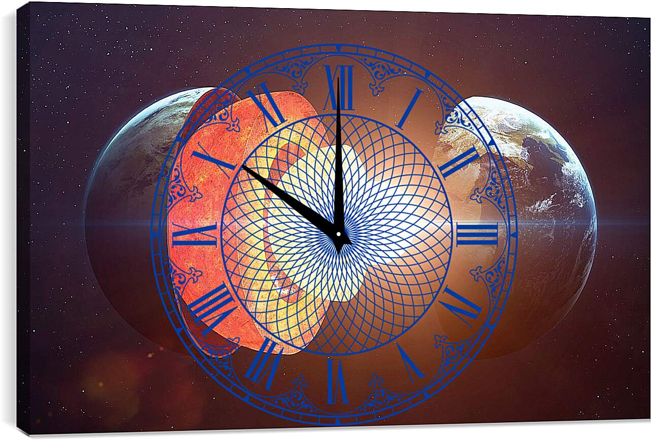 Часы картина - Планета в деталях