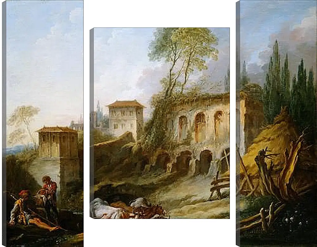 Модульная картина - Imaginary Landscape with the Palatine Hill from Campo Vaccino. Франсуа Буше