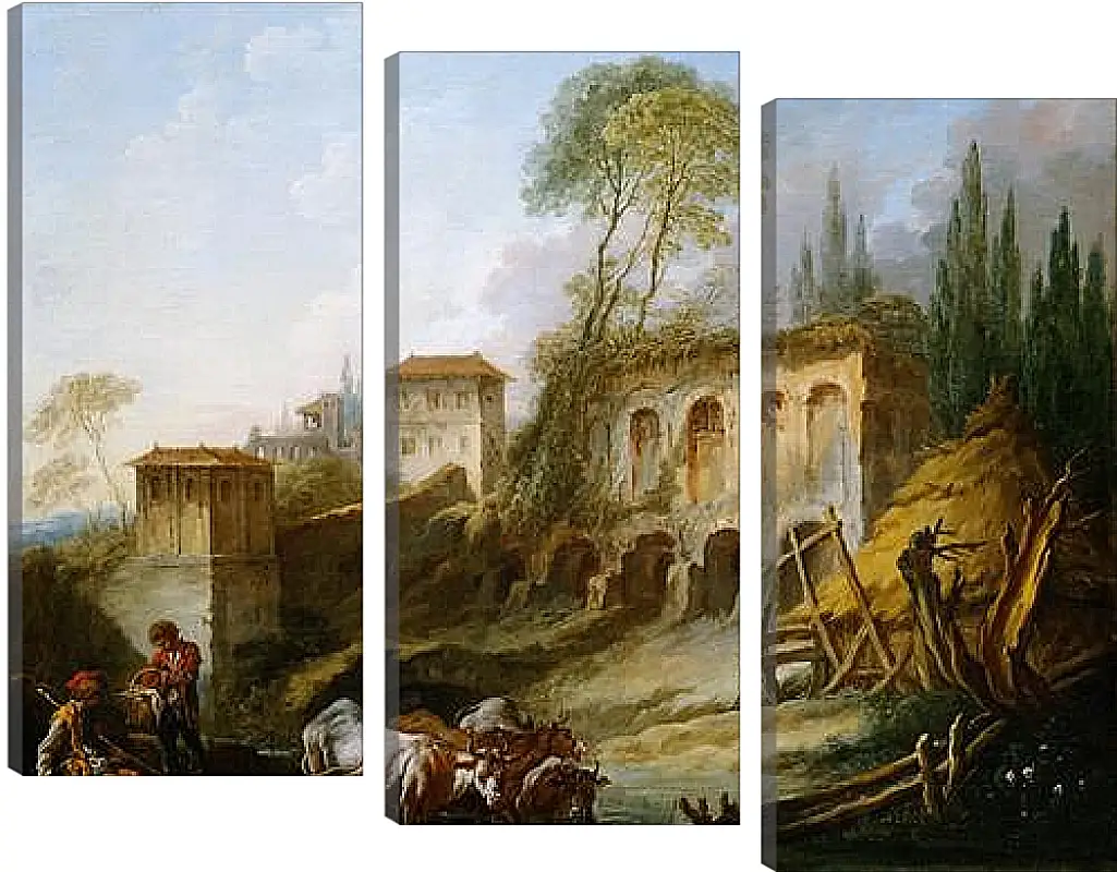 Модульная картина - Imaginary Landscape with the Palatine Hill from Campo Vaccino. Франсуа Буше