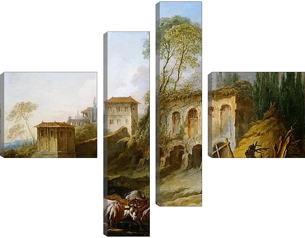 Модульная картина - Imaginary Landscape with the Palatine Hill from Campo Vaccino. Франсуа Буше