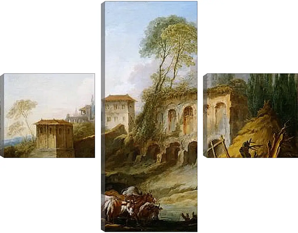 Модульная картина - Imaginary Landscape with the Palatine Hill from Campo Vaccino. Франсуа Буше