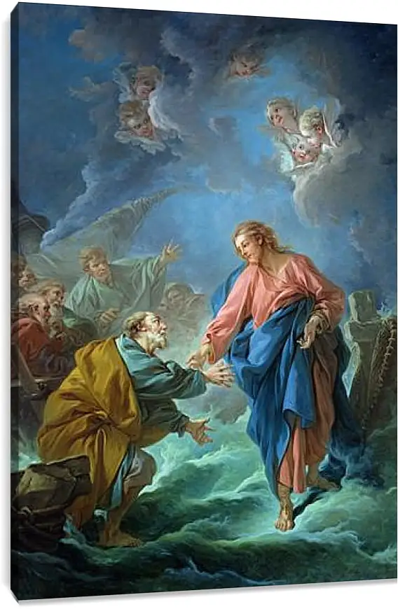 Постер и плакат - Saint Peter Attempts to Walk on Water. Франсуа Буше