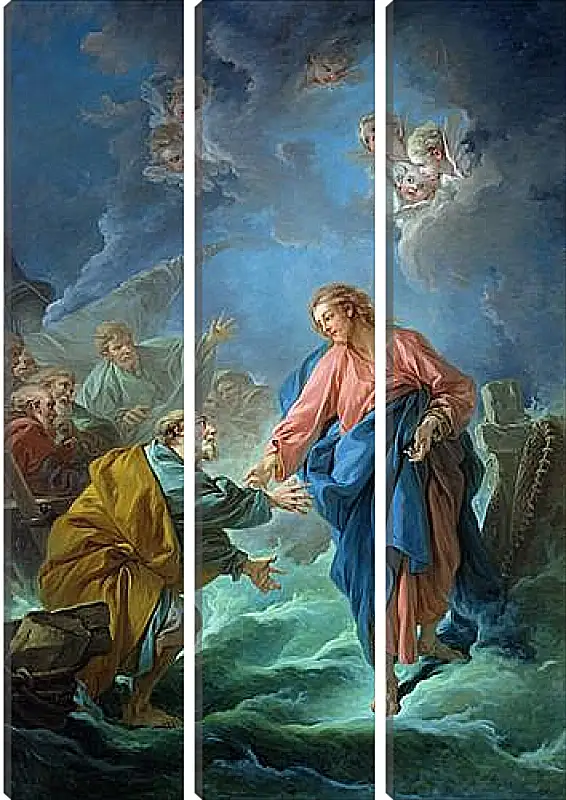 Модульная картина - Saint Peter Attempts to Walk on Water. Франсуа Буше