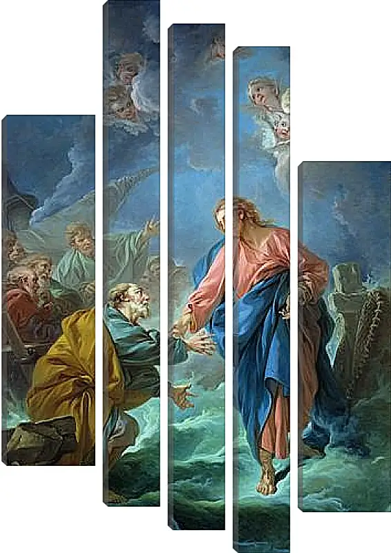 Модульная картина - Saint Peter Attempts to Walk on Water. Франсуа Буше