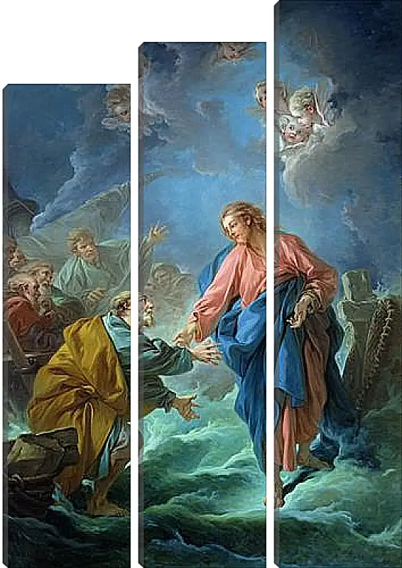 Модульная картина - Saint Peter Attempts to Walk on Water. Франсуа Буше