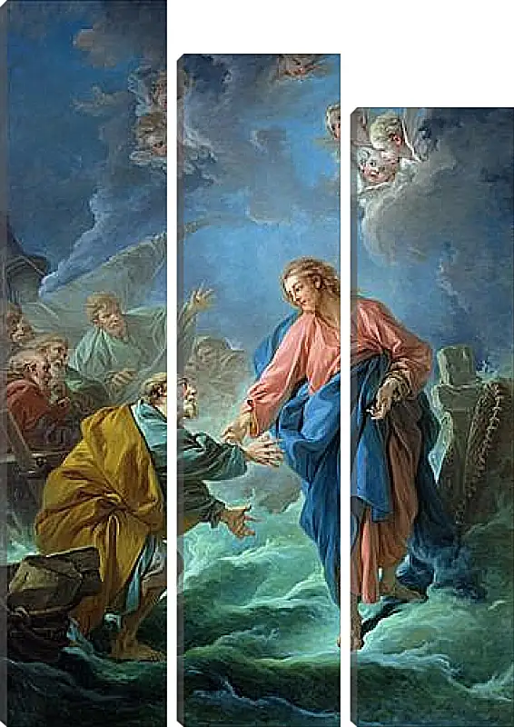 Модульная картина - Saint Peter Attempts to Walk on Water. Франсуа Буше