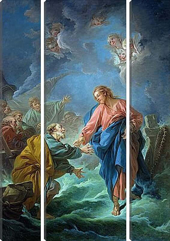 Модульная картина - Saint Peter Attempts to Walk on Water. Франсуа Буше