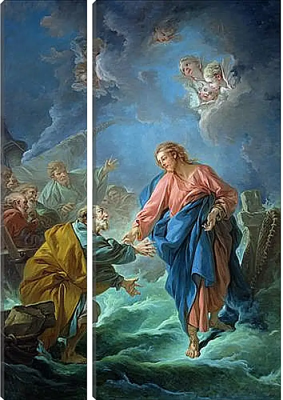 Модульная картина - Saint Peter Attempts to Walk on Water. Франсуа Буше