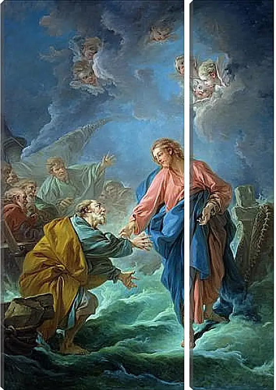 Модульная картина - Saint Peter Attempts to Walk on Water. Франсуа Буше