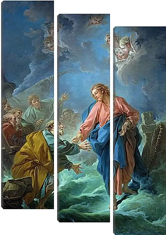 Модульная картина - Saint Peter Attempts to Walk on Water. Франсуа Буше