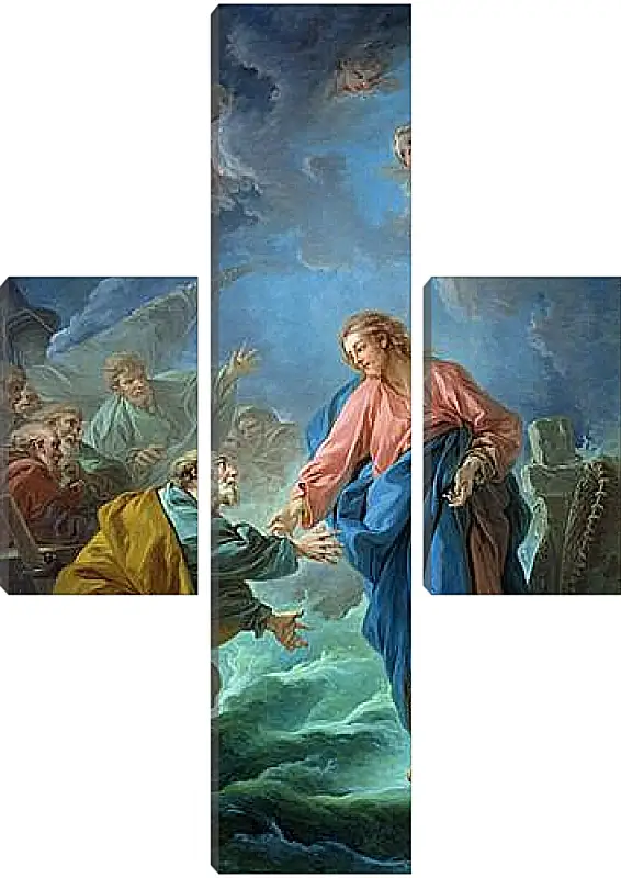 Модульная картина - Saint Peter Attempts to Walk on Water. Франсуа Буше