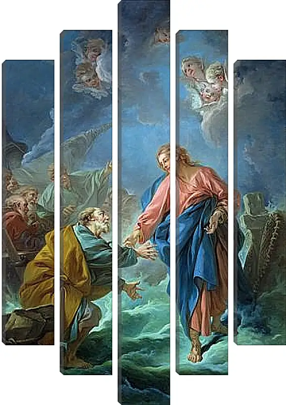 Модульная картина - Saint Peter Attempts to Walk on Water. Франсуа Буше