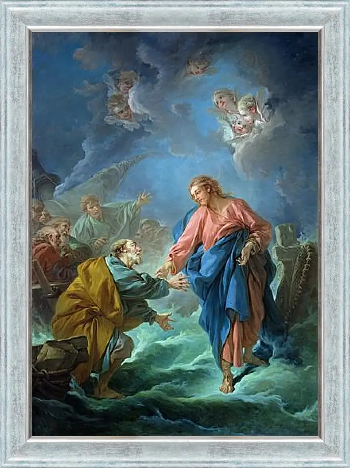 Картина в раме - Saint Peter Attempts to Walk on Water. Франсуа Буше