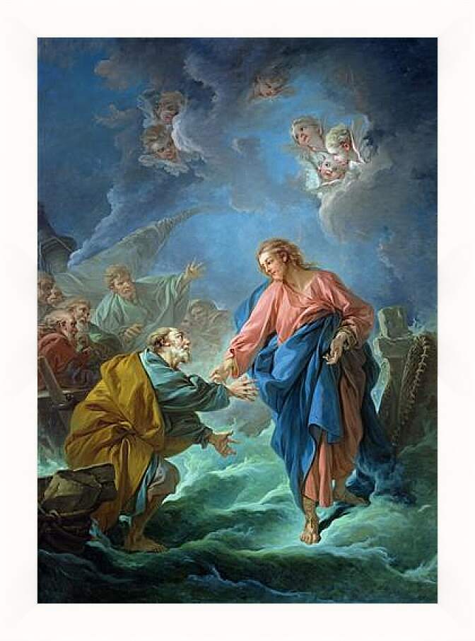Картина в раме - Saint Peter Attempts to Walk on Water. Франсуа Буше