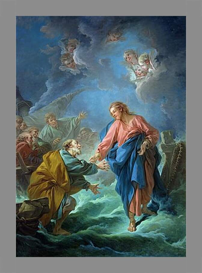 Картина в раме - Saint Peter Attempts to Walk on Water. Франсуа Буше