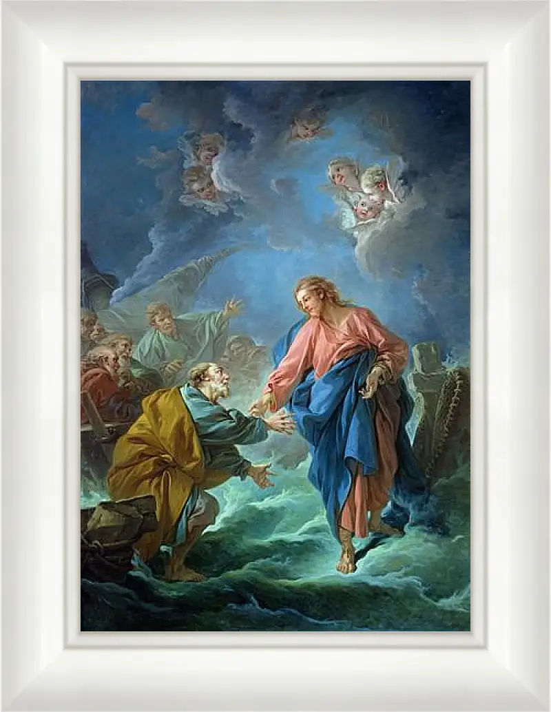 Картина в раме - Saint Peter Attempts to Walk on Water. Франсуа Буше