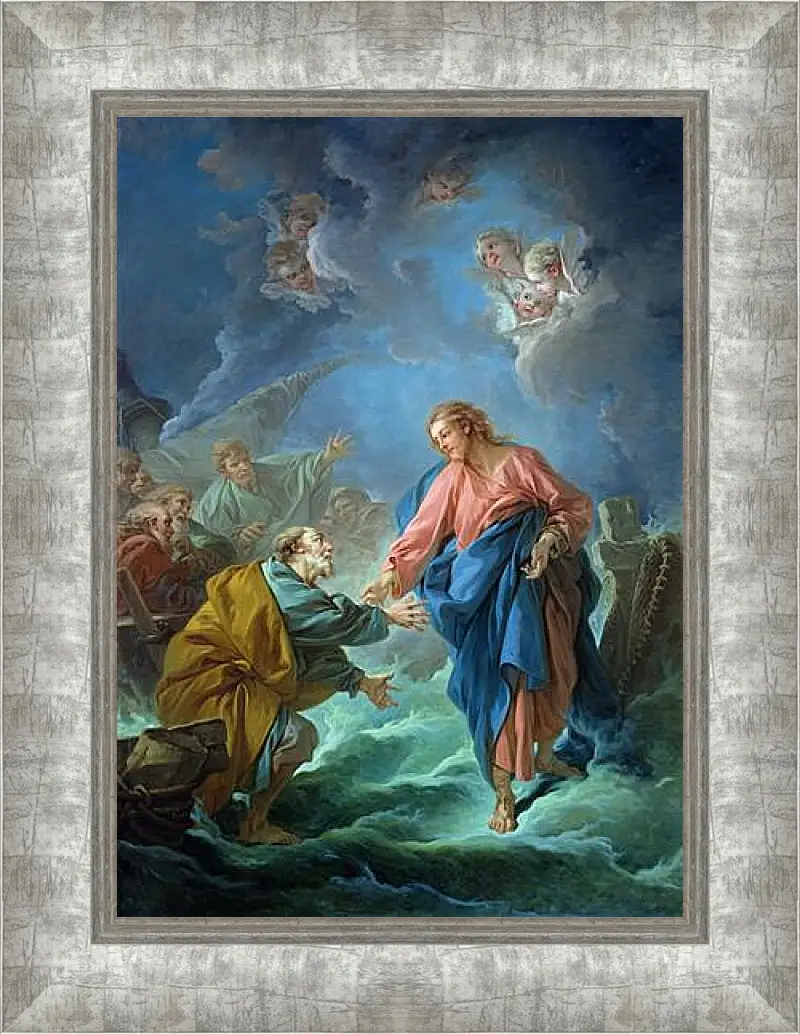 Картина в раме - Saint Peter Attempts to Walk on Water. Франсуа Буше