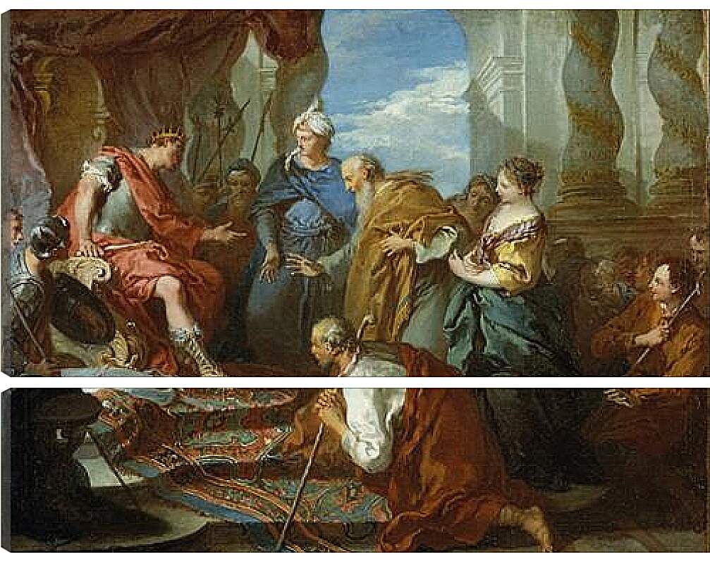 Модульная картина - Joseph presenting his father and brothers to Pharaoh. Франсуа Буше