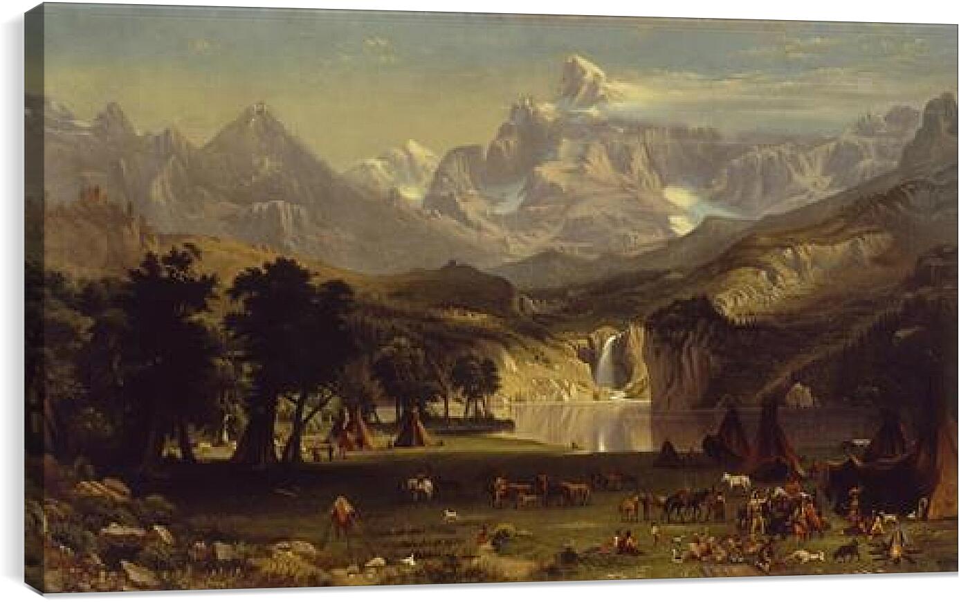 Постер и плакат - The Rocky Mountains, Landers Peak. Скалистые горы. Пик Лендера. Альберт Бирштадт