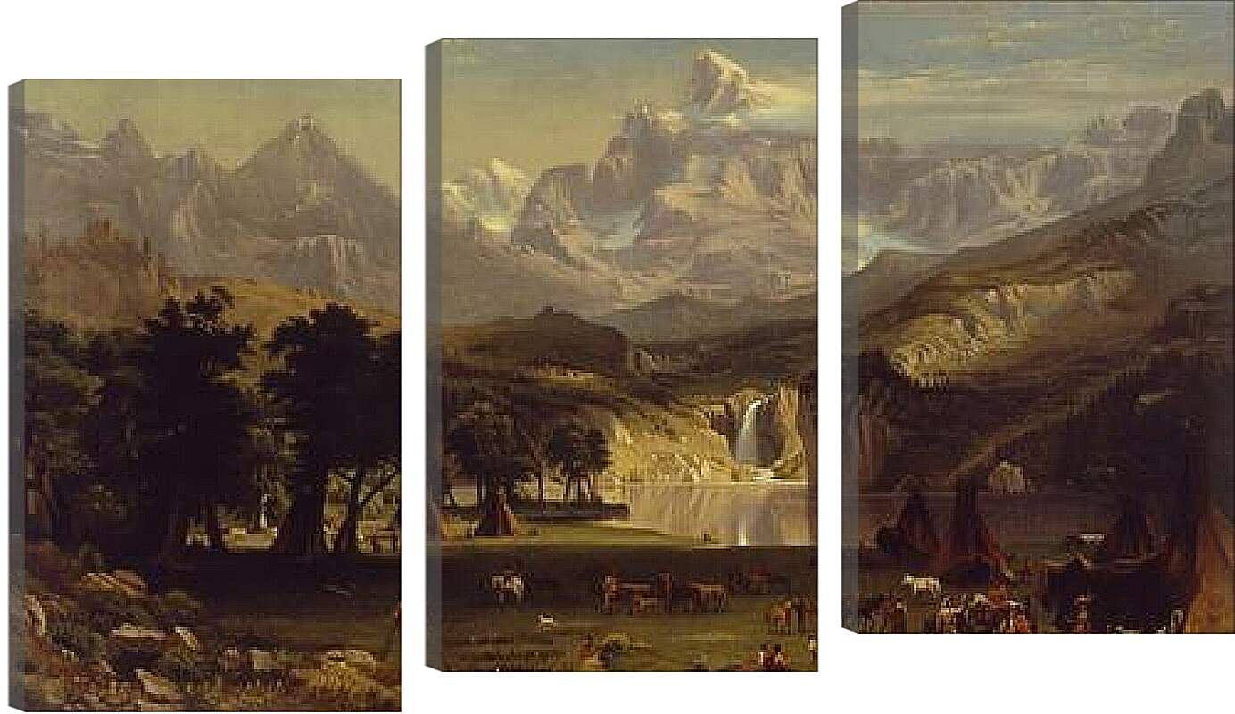 Модульная картина - The Rocky Mountains, Landers Peak. Скалистые горы. Пик Лендера. Альберт Бирштадт