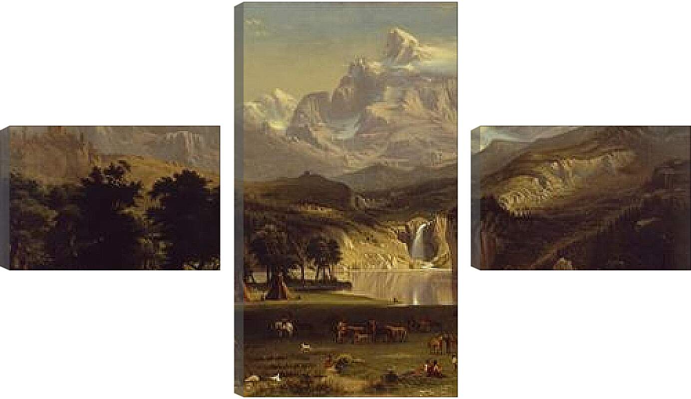 Модульная картина - The Rocky Mountains, Landers Peak. Скалистые горы. Пик Лендера. Альберт Бирштадт