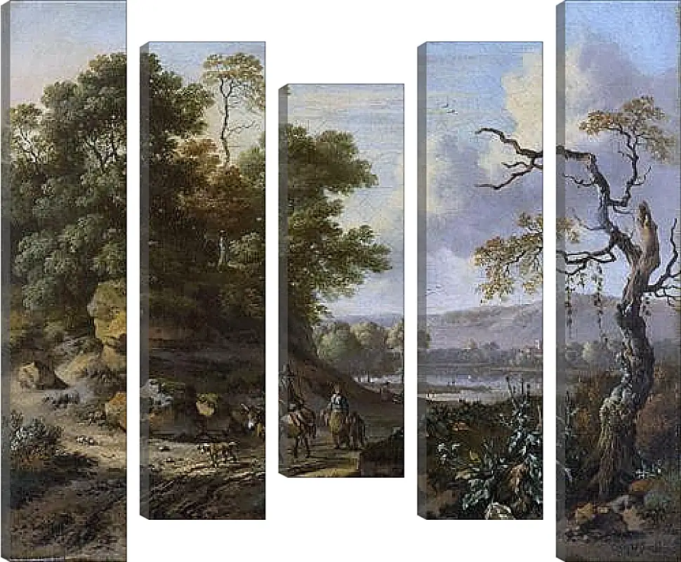 Модульная картина - Landschap met ezelrijder. Ян Вейнантс