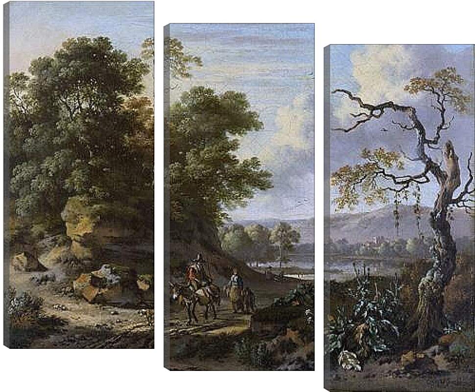 Модульная картина - Landschap met ezelrijder. Ян Вейнантс