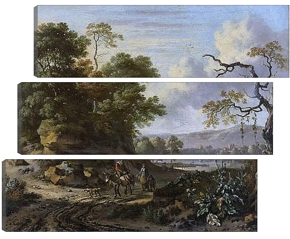 Модульная картина - Landschap met ezelrijder. Ян Вейнантс