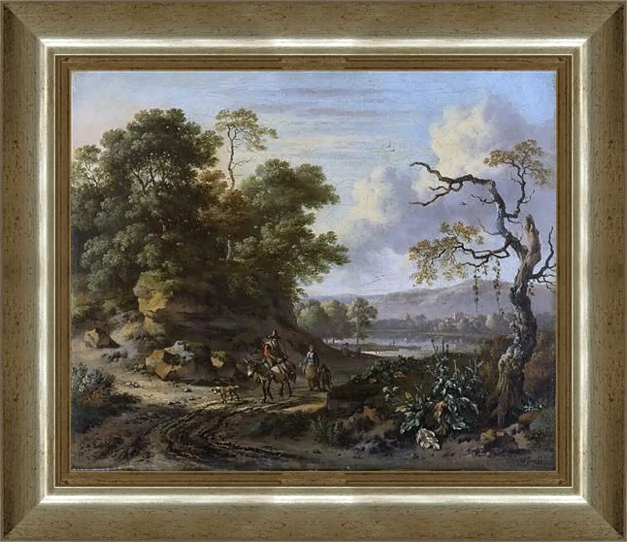 Картина в раме - Landschap met ezelrijder. Ян Вейнантс
