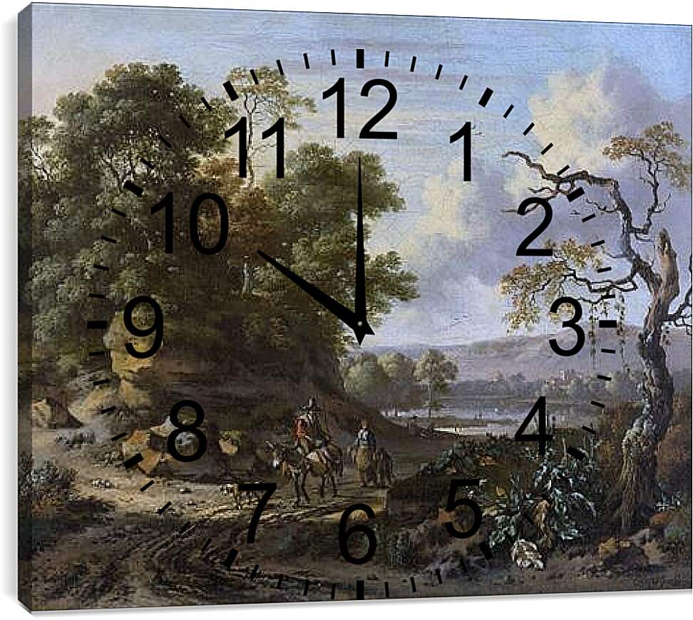 Часы картина - Landschap met ezelrijder. Ян Вейнантс