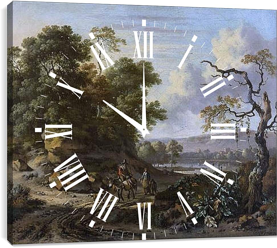Часы картина - Landschap met ezelrijder. Ян Вейнантс